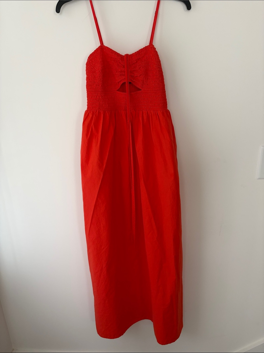 Universal Thread Red Smocked Top with Spaghetti Straps